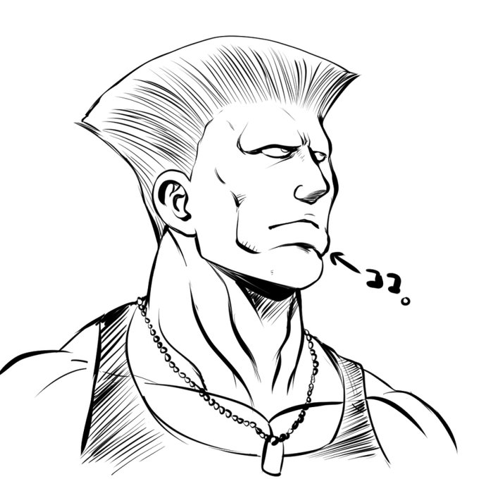 RP
シュワルツェネッガーモデルのキャラはよく見たけど、この口元の盛り上がりを強調する書き方を絵に浸透させたのは90年代格闘ゲームのブームの影響も大きいと思う。 