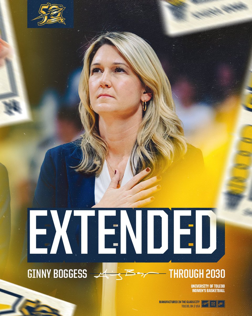 Locked in for the future 🫡

Toledo has announced a contract extension for Head Coach Ginny Boggess! ✍️

📰 tinyurl.com/2ye4uzhb

#TeamToledo | <a href="/G_Bogg/">Ginny Boggess</a>