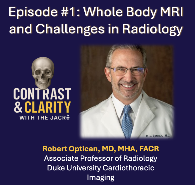 Maddi Wulfeck, MD (@maddiwulfeckmd) on Twitter photo Can't wait for our next episode to drop Monday?
Listen to our very first episode of ✨Contrast & Clarity with the <a href="/JACRJournal/">JACR</a> ✨ where <a href="/JeffreyWaltzMD/">Jeffrey Waltz</a> and I debated whole body MRI screening and I caught up with <a href="/RobOpticanMD/">Rob Optican</a> about current challenges in radiology🩻! Can't wait for our next episode to drop Monday?
Listen to our very first episode of ✨Contrast & Clarity with the <a href="/JACRJournal/">JACR</a> ✨ where <a href="/JeffreyWaltzMD/">Jeffrey Waltz</a> and I debated whole body MRI screening and I caught up with <a href="/RobOpticanMD/">Rob Optican</a> about current challenges in radiology🩻!