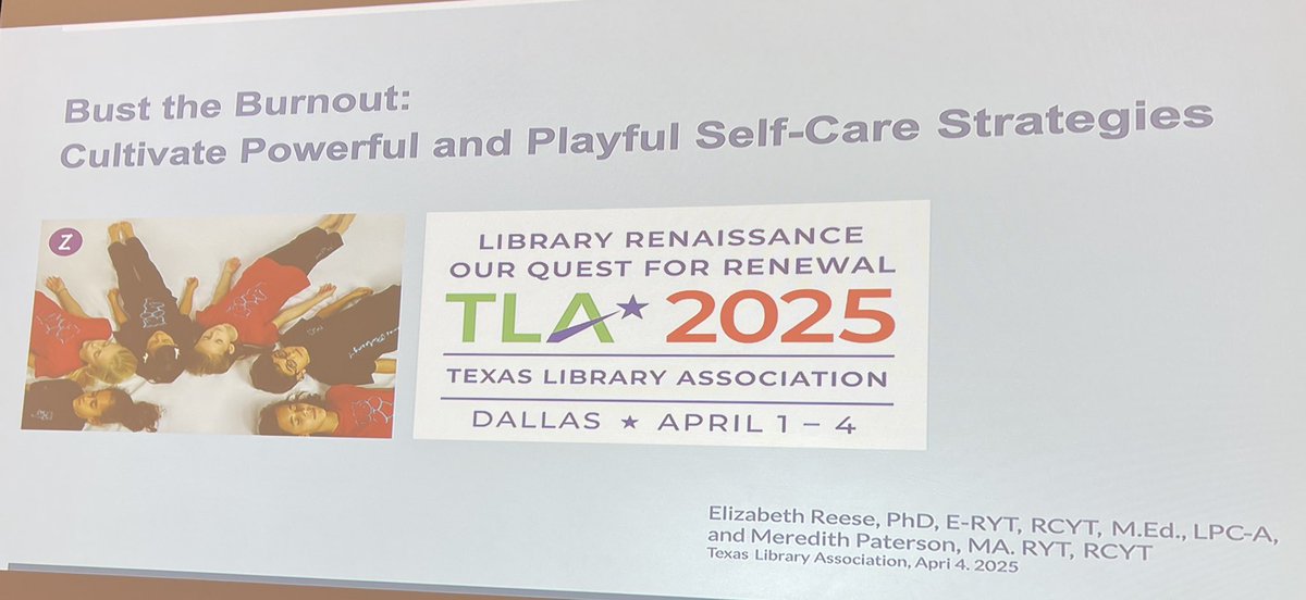 Day 4 of #txla25 began with Planning Your Entire Library Year and now a little self care. 💗