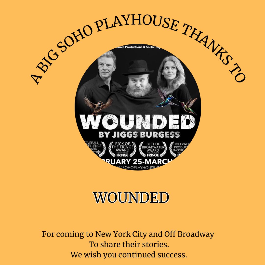 🎭 A Standing Ovation for the 2024 International Fringe Encore Series Winner – Wounded 🎭
A heartfelt thank you to the incredible artists who brought Wounded to life on stage! As the overall winner of the 2024 International Fringe Encore Series,