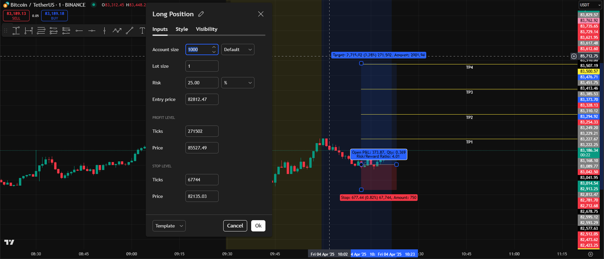 PKBitCap's tweet photo. #BTCUSDT BUY NOW!!!
Entry: 82812.47
TP1: 83500.57
TP2: 84160.55
TP3: 84829.75
TP4: 85500.65

SL: 82135.03
#forex #Bitcoin #Bitget📷📷📷#CryptoTrading https://t.co/geDwUBNM7n