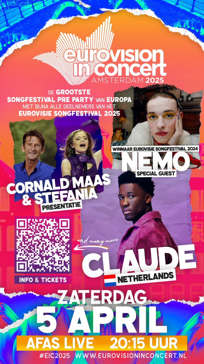 JE LAATSTE KANS OM ERBIJ TE ZIJN! 
De leukste songfestival party van het jaar: EUROVISION IN CONCERT 2025, morgenavond in <a href="/AFASLive/">AFAS Live</a> 
LAST MINUTE kaarten bestel je NÚ bij <a href="/Ticketmaster_NL/">Ticketmaster NL</a> 

#EurovisioninConcert #EiC2025 #songfestival #eurovision #amsterdam #afaslive #ticketmaster