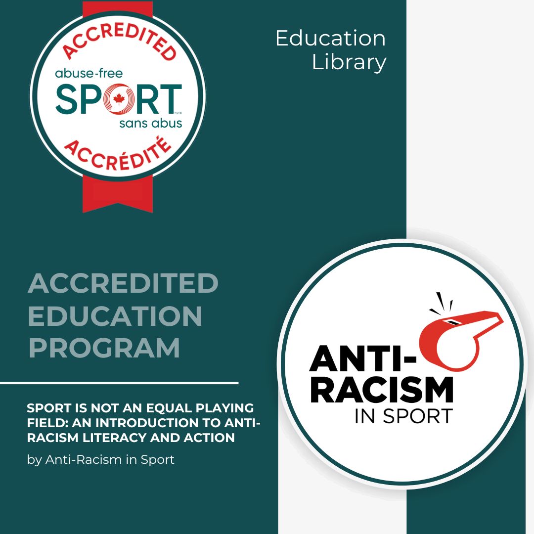 New accredited training!

➡️ Sport is Not an Equal Playing Field: An Introduction to Anti-Racism Literacy and Action

Details: bit.ly/3G7xIBh  

*This education program was accredited during the last application period, which ended on February 1.