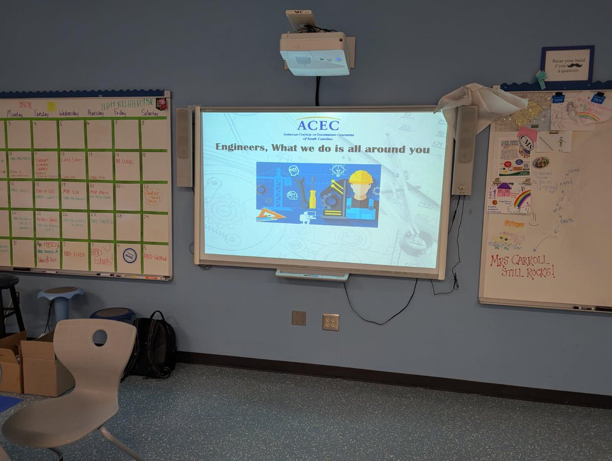 Thanks to Caleb Pozsik &amp; David W. S. Blackwell, II, PE, (<a href="/KCITechnologies/">KCI</a>), for discussing engineering w/
<a href="/ChapinMiddle/">Chapin Middle School</a> students at its career day. We hear that kids nowadays want to change the world.  Engineers do this every day. #EngineersWhatWeDoIsAllAroundYou
