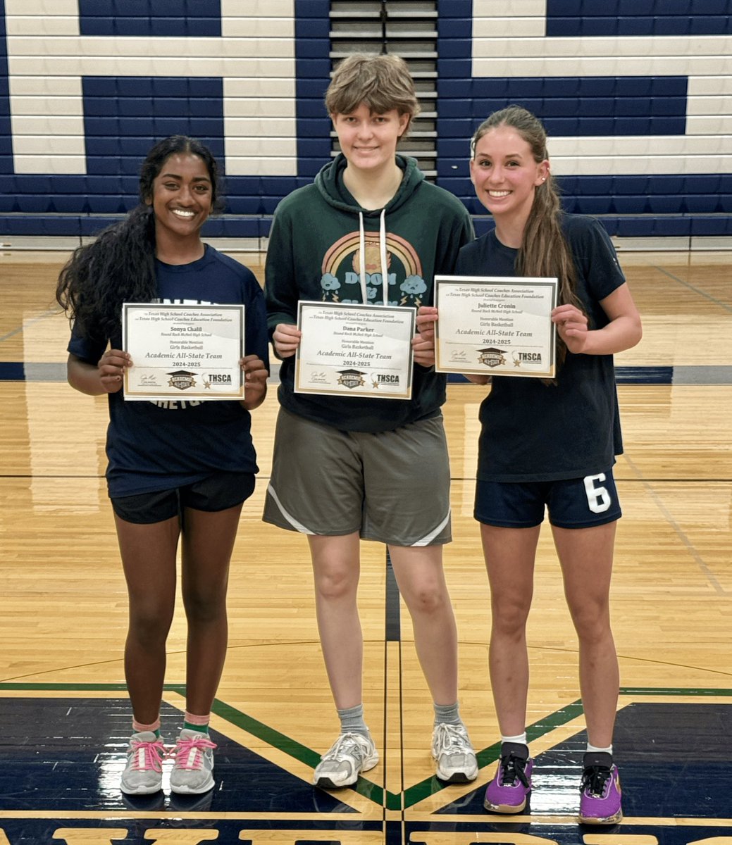 Congratulations to our 3 outstanding Seniors who earned <a href="/THSCAcoaches/">THSCA</a> all state all academic team honors! Sonya Chalil, <a href="/DanaParker2025/">Dana Parker</a> and Juliette Cronin! This is an exceptional accomplishment!!💙💚⛹️🏻‍♀️💪🏼💚💙