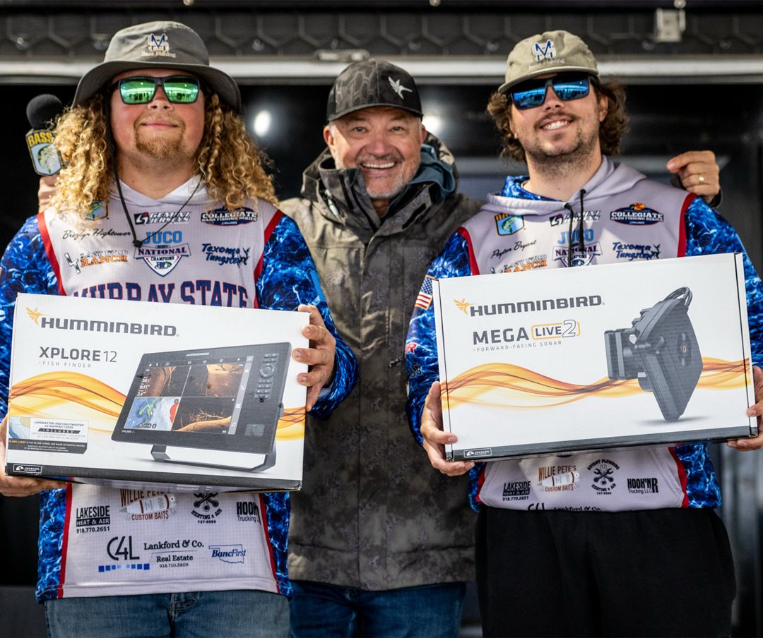 HumminbirdFish's tweet photo. Congratulations to Peyton and Brezlyn from Murray State College on winning a brand new MEGA Live 2 and XPLORE 12 at the College B.A.S.S event on Lake Eufaula! πͺ #Humminbird #MEGALive2 #XPLORE @bassmaster https://t.co/LO1xQCeQwZ