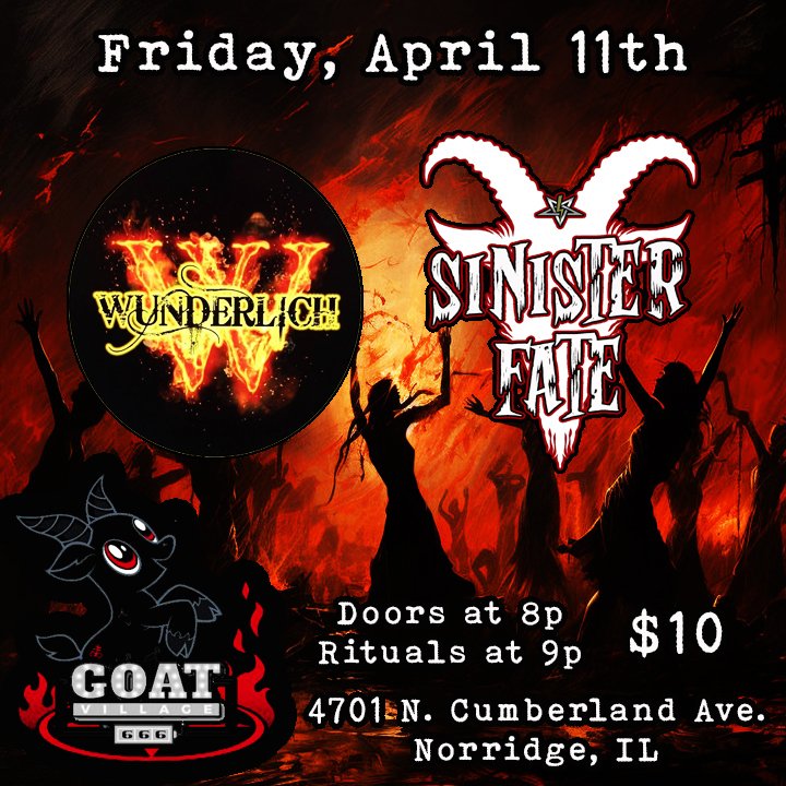 SinisterFate's tweet photo. π₯ Message For The Kult π₯
NEXT WEEK!!!
Event Page ‡οΈ
https://t.co/OTy26hIZfs
#sinisterfate #2ndcitysinners
#chicagohorror #churchofsatan
#darkarts #bornagainsinners
#horror #blackflamekult https://t.co/Hbhnh66AEe