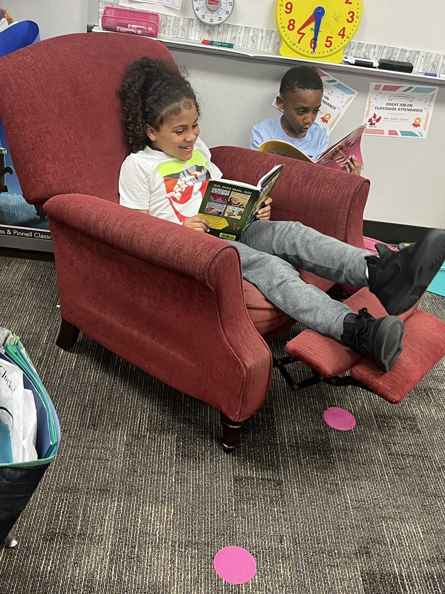 Someone was so excited to get chosen to read in our special spot for Just Right Reading today!! Way to go!! <a href="/HumbleISD_FCE/">Fall Creek Elem</a> #CardinalPride