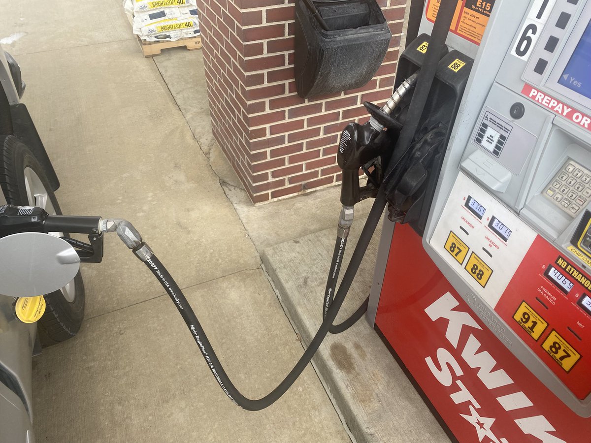 Filling up with a little ethanol blend today,  always supporting the farmer.   Going to grab a milk and some beef jerky from the station too!  Every little bit helps!  What things can you do to help support the farmer?