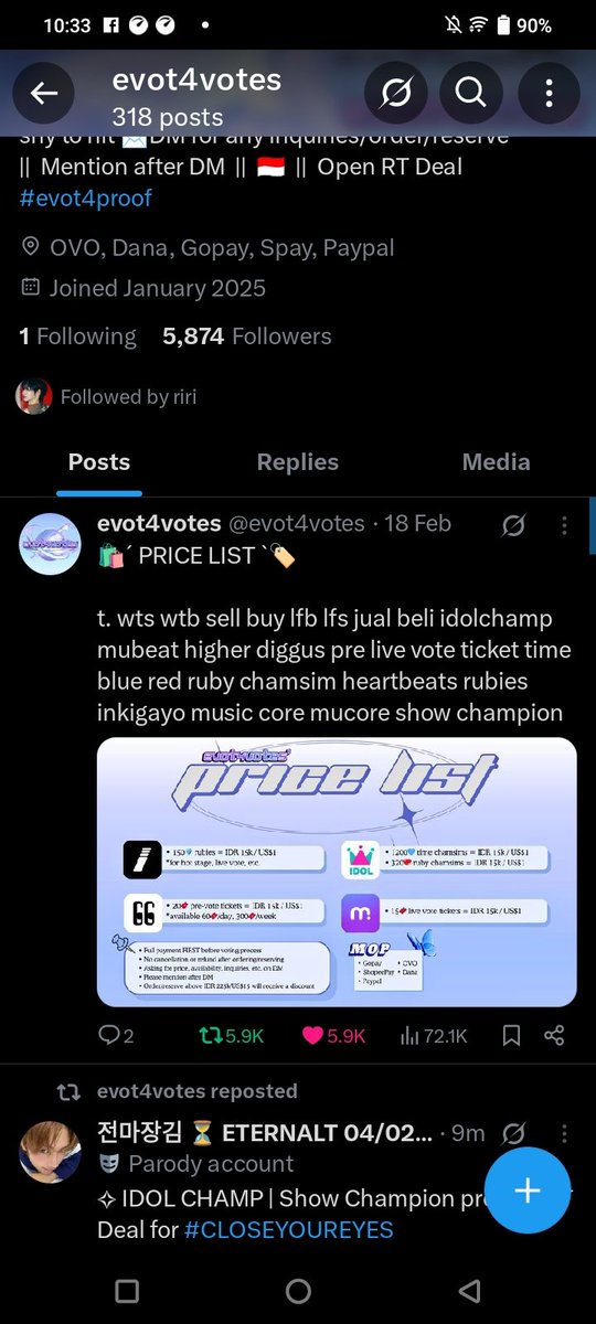 risingseven_'s tweet photo. @136cye @evot4votes my proof https://t.co/bIQOYxsYYt