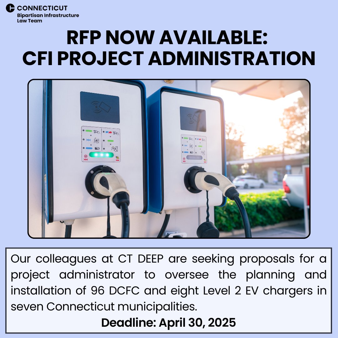 Our colleagues <a href="/CTDEEPNews/">DEEP</a> are seeking RFPs for a CFI project administrator. Check out their website for details: ow.ly/bE0T50Vu3aJ