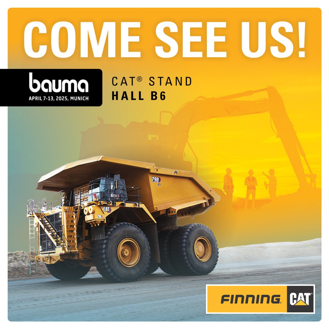 ❓Are you travelling to Bauma 2025❓

If that’s a yes, come visit the Finning UK and Ireland team on the Caterpillar® stand in Hall B6! 👋😅

We look forward to seeing you!🎉

#bauma2025 #heartbeatoftheindustry #Caterpillar100 #finningukireland