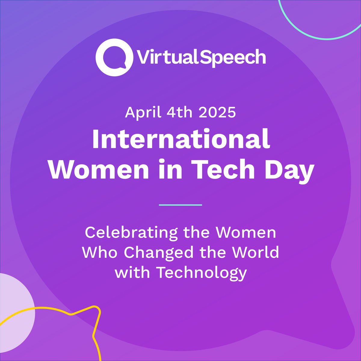 👩‍💻 Today is #Internationalwomenintechday — a moment to celebrate the women shaping the future of tech.

At VirtualSpeech, women are driving innovation across tech, learning design, sales &amp; leadership.

Let’s uplift and celebrate women in STEM—today and every day. 💪