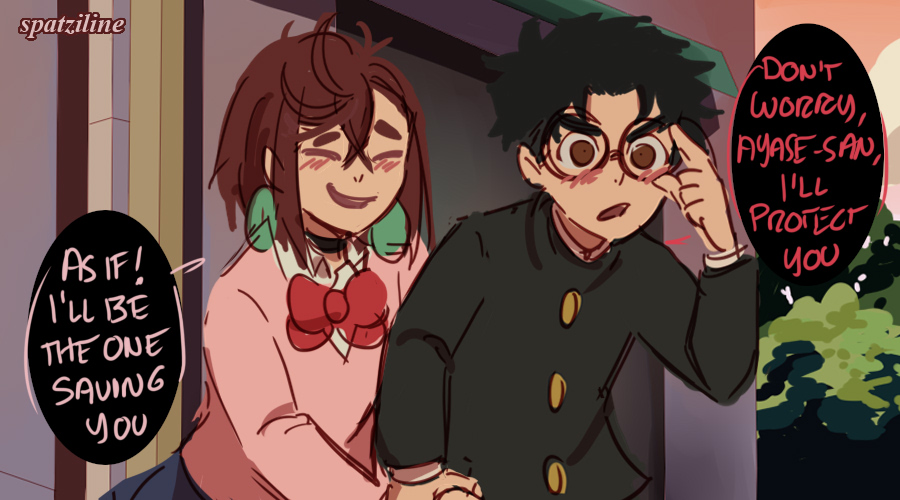 Momo feels safe with Okarun. I can't get over that new omake #Dandadan  #momokarun