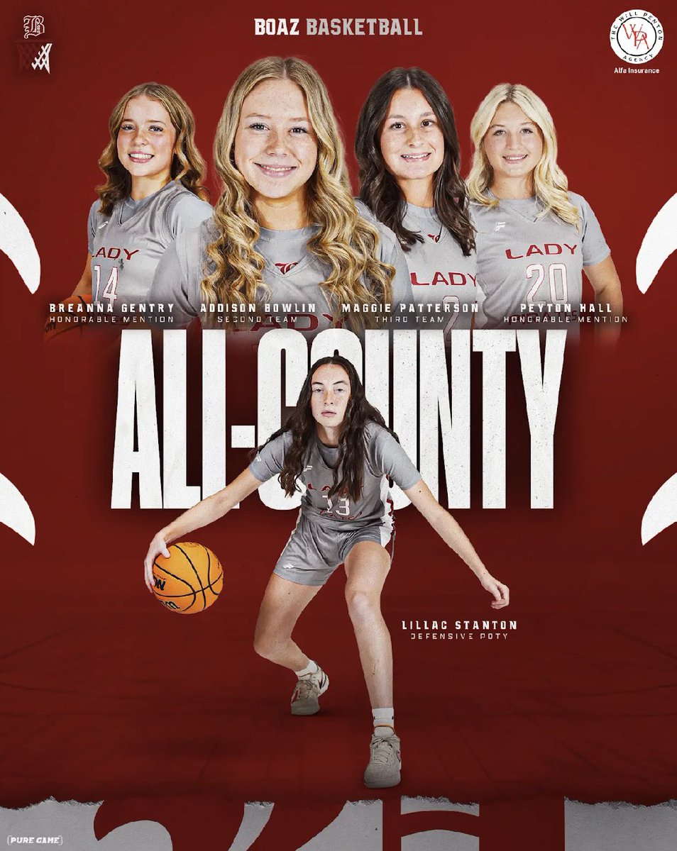 All County Selections!! 

Defensive Player of The Year, Lillac Stanton

2nd Team- Addison Bowlin

3rd Team- Maggie Patterson

Honorable Mention- Breanna Gentry and Peyton Hall