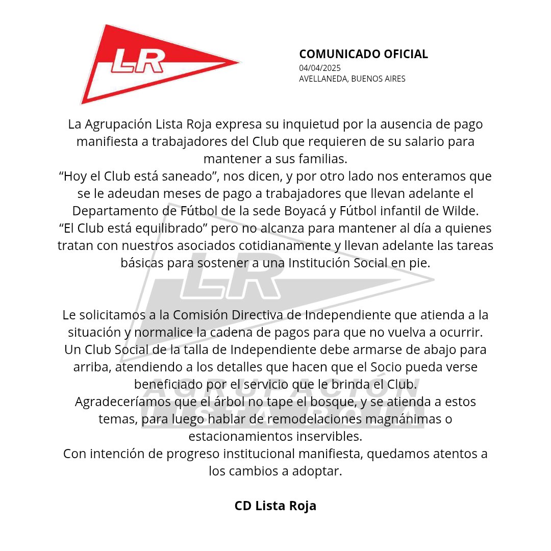 listarojacai's tweet image. COMUNICADO OFICIAL
