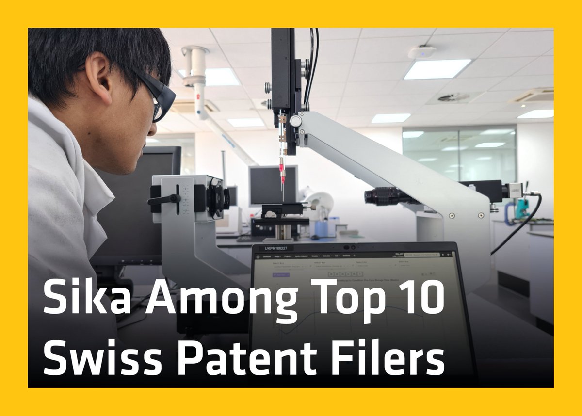 The European Patent Office’s 2024 Patent Index just dropped — and once again, we have ranked among the Top 10 Swiss companies for patent filings. Click to learn more: spkl.io/6019fvoSz

#Innovation #Patents #ResearchAndDevelopment #EPO #SwissTech #Sika #GlobalInnovation