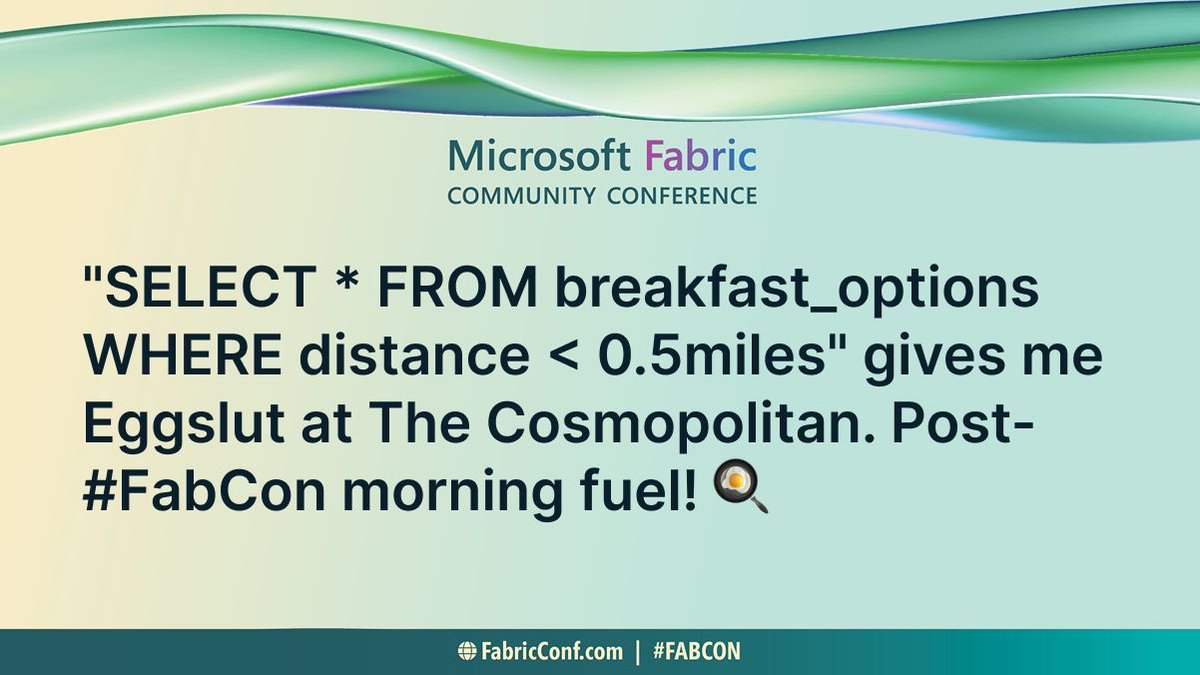 Microsoft Fabric Community Conference - 2025 tweet media
