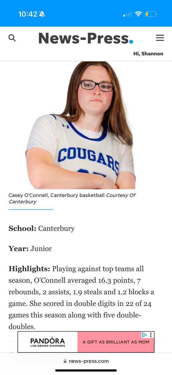 Casey O’Connell (@caseyoconnell33) on Twitter photo So grateful to be picked first team all area. Thank you <a href="/TheNewsPress/">The News-Press</a> I really appreciate it. <a href="/ECunitedbball/">eastcoastunited</a> <a href="/CoachCoreyECU/">Coach Corey ECU</a> <a href="/EJMurray8/">EJ Murray</a> So grateful to be picked first team all area. Thank you <a href="/TheNewsPress/">The News-Press</a> I really appreciate it. <a href="/ECunitedbball/">eastcoastunited</a> <a href="/CoachCoreyECU/">Coach Corey ECU</a> <a href="/EJMurray8/">EJ Murray</a>