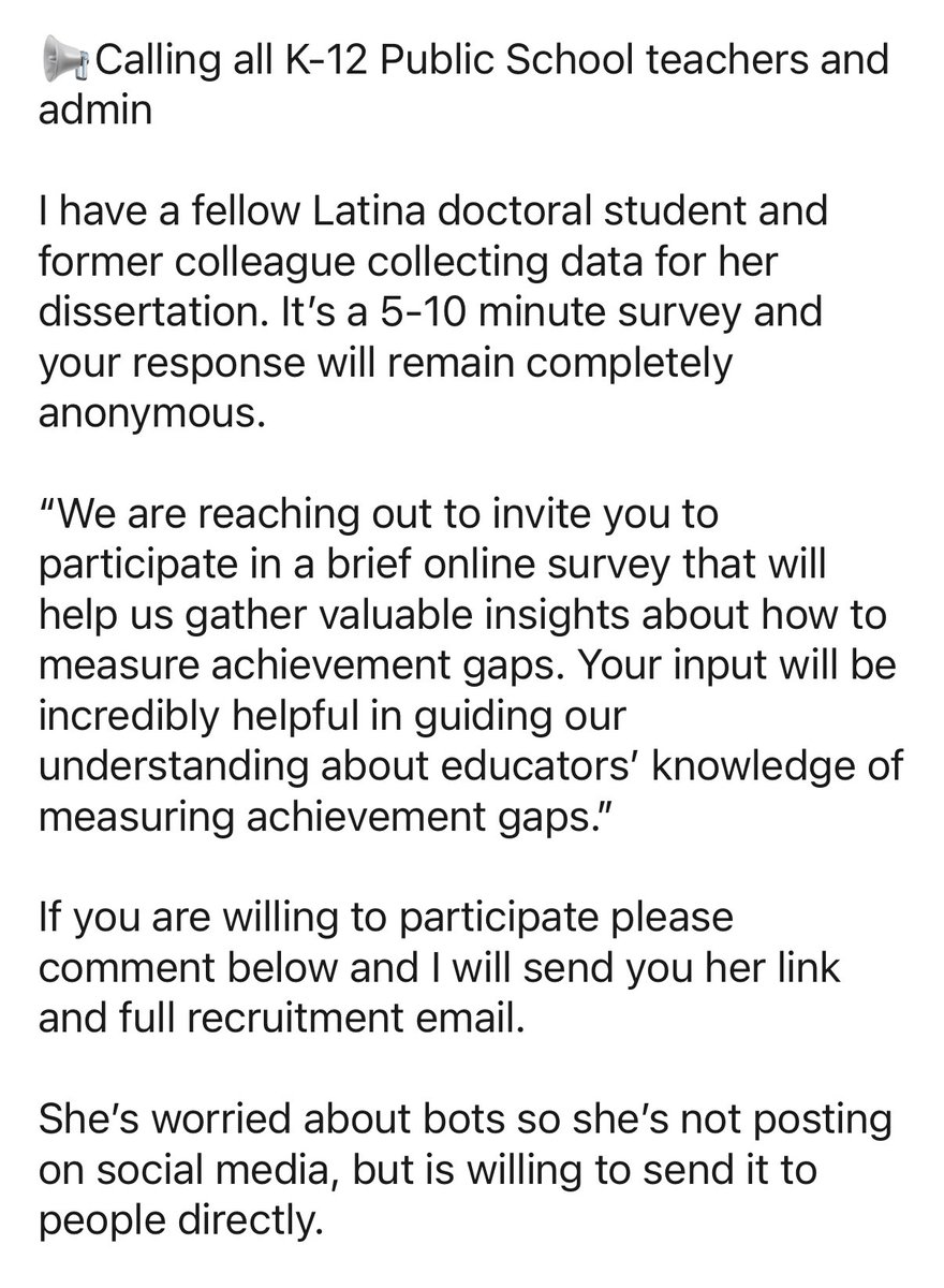 Please feel free to share and RT 🗣️ also let me know if you are willing to help her out!