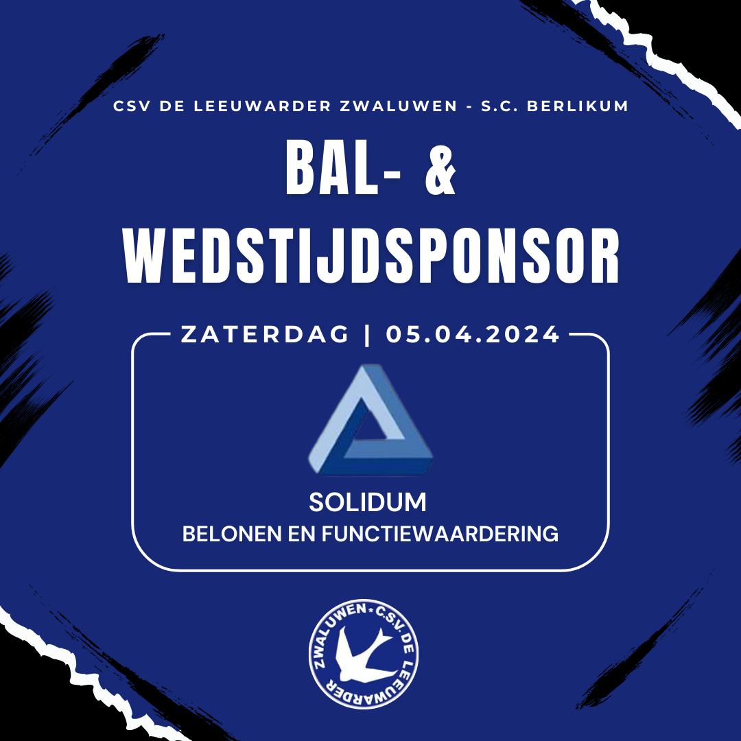 LwdZwaluwen's tweet image. ⚽ 𝗪𝗲𝗱𝘀𝘁𝗿𝗶𝗷𝗱𝘀𝗽𝗼𝗻𝘀𝗼𝗿 | Morgenmiddag speelt Zwaluwen 1 thuis tegen SC Berlikum 1. De bal- en wedstrijdsponsor is Solidum Belonen en Functiewaardering. De aanvoerdersband wordt gesponsord door Brobuild Klusbedrijf.  🖤💙