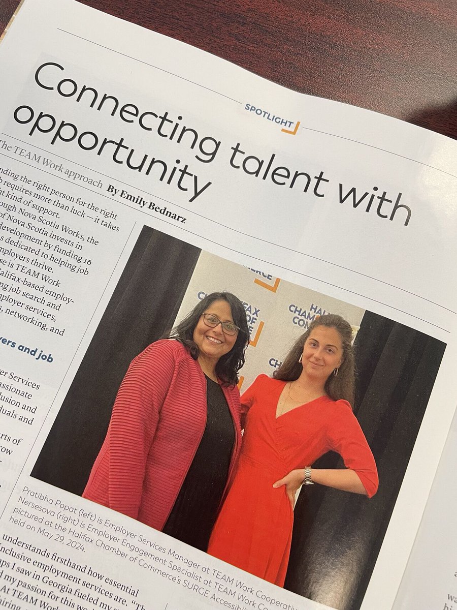 TEAMWorkCooperative (@teamwork1997) on Twitter photo A huge congrats to our amazing employer specialists Pratibha and Nina for being featured in the latest <a href="/halifaxchamber/">Halifax Chamber</a> Business Voice magazine!
Way to go #TEAM! š„³š <a href="/NS_LabourSkills/">Labour, Skills and Immigration</a>
halifaxchamber.com/business-voice⦠A huge congrats to our amazing employer specialists Pratibha and Nina for being featured in the latest <a href="/halifaxchamber/">Halifax Chamber</a> Business Voice magazine!
Way to go #TEAM! š„³š <a href="/NS_LabourSkills/">Labour, Skills and Immigration</a>
halifaxchamber.com/business-voiceā¦
