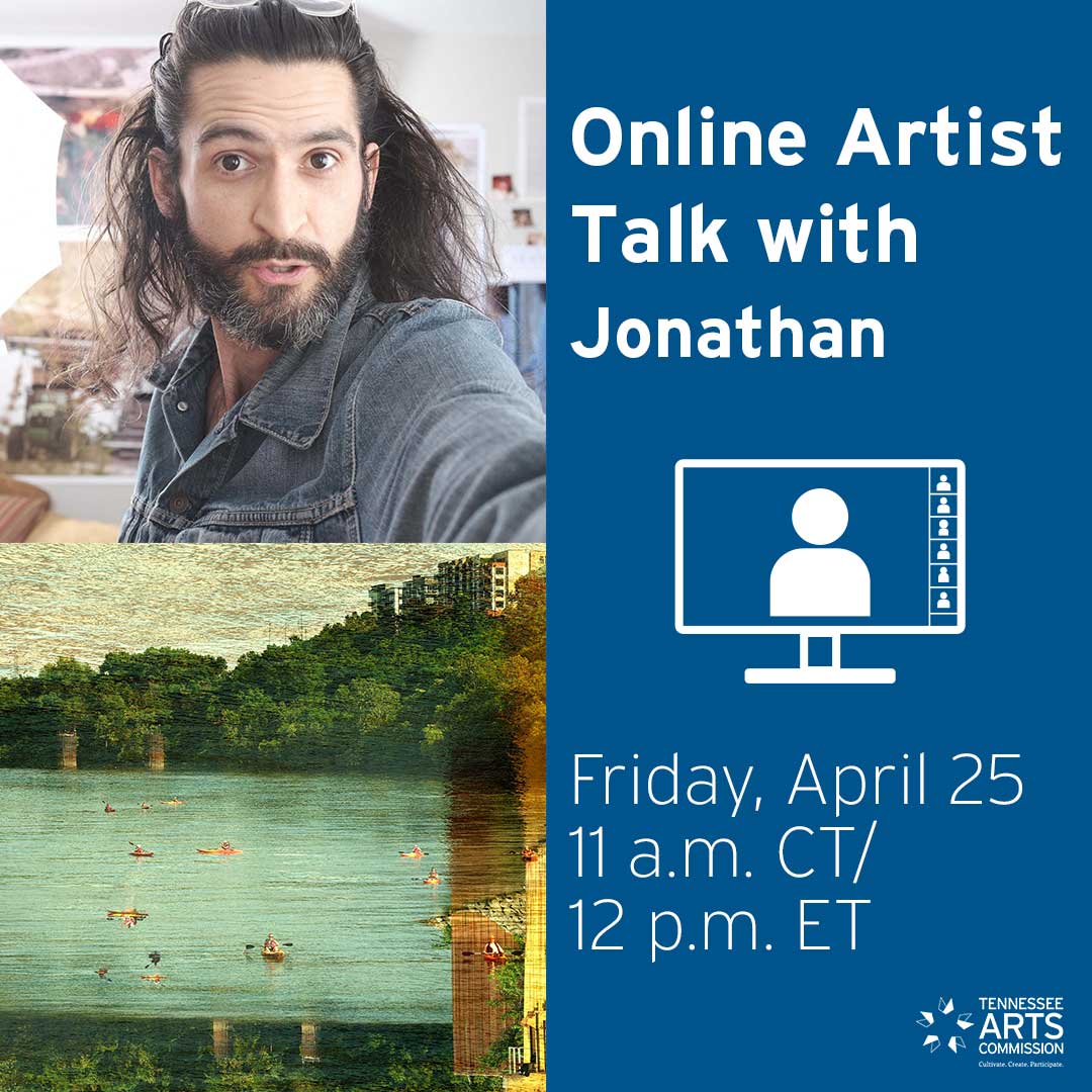 Join us for an online artist talk with Nashville-based, surrealistic photographer, Jonathan. pulse.ly/hdw88adqzo