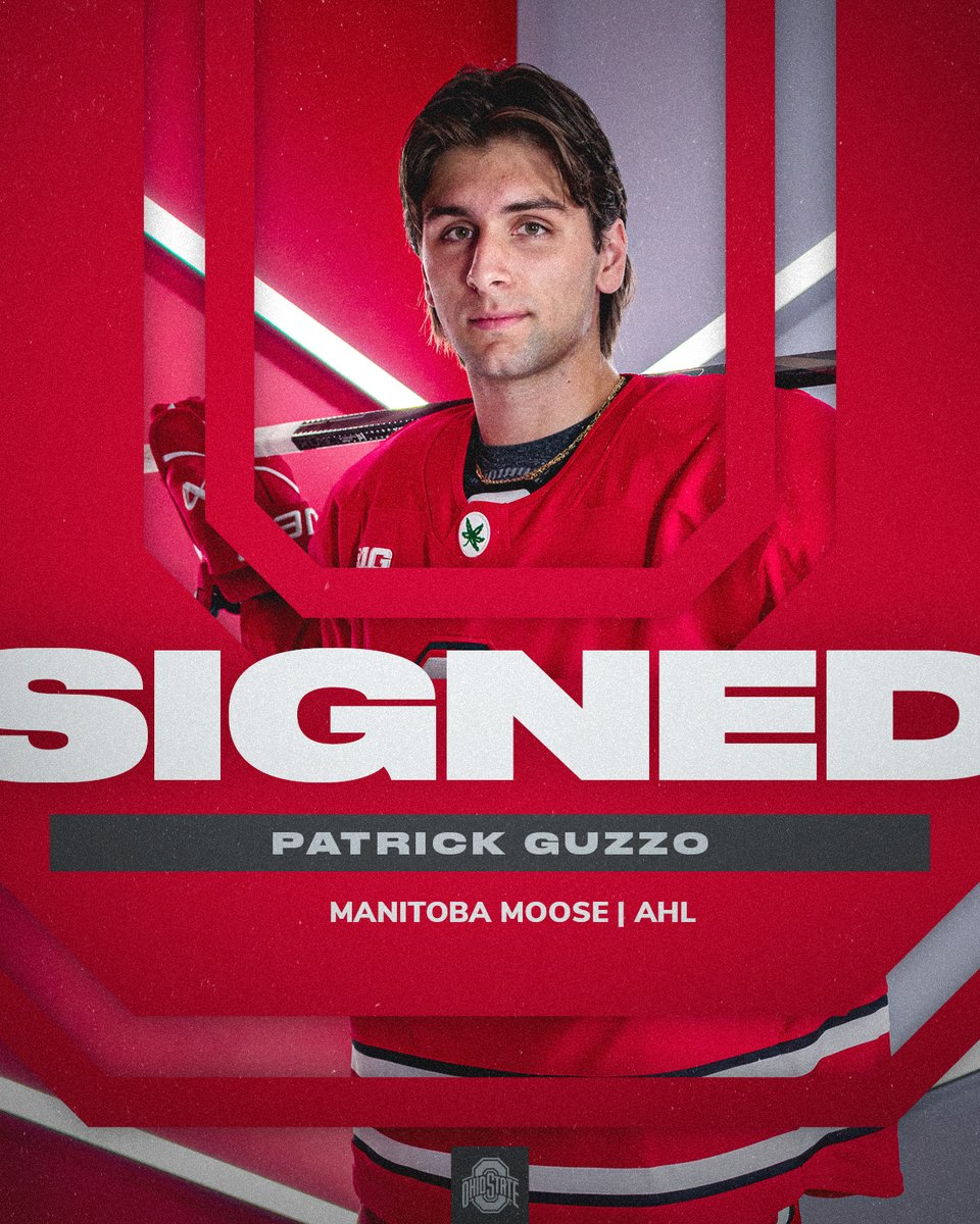 ✍️Two-time captain and Buckeye all-time games played leader Patrick Guzzo is now a #ProBuck!

Guzzo signed an amateur tryout agreement with the <a href="/ManitobaMoose/">Manitoba Moose</a>. Congrats Patrick!

#GoBucks