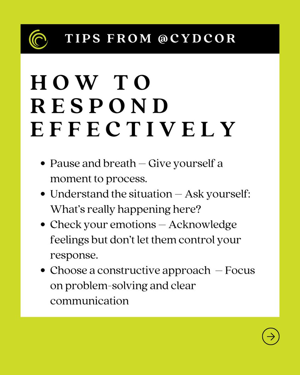 cydcor's tweet image. React or respond? Your approach in facing challenges shapes success.

React: 😡 Impulsive, regretful.
Respond: 🤔 Thoughtful, focused.

Shift your approach:
✨ Pause
✨ Check emotions
✨ Choose wisely

💬 Share your story below! ⬇️

#MindsetMatters #RespondNotReact #Cydfor
