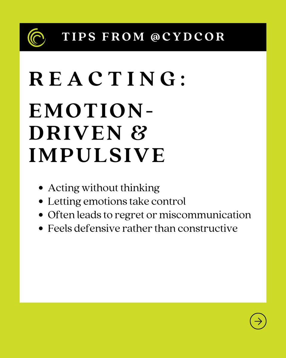cydcor's tweet image. React or respond? Your approach in facing challenges shapes success.

React: 😡 Impulsive, regretful.
Respond: 🤔 Thoughtful, focused.

Shift your approach:
✨ Pause
✨ Check emotions
✨ Choose wisely

💬 Share your story below! ⬇️

#MindsetMatters #RespondNotReact #Cydfor