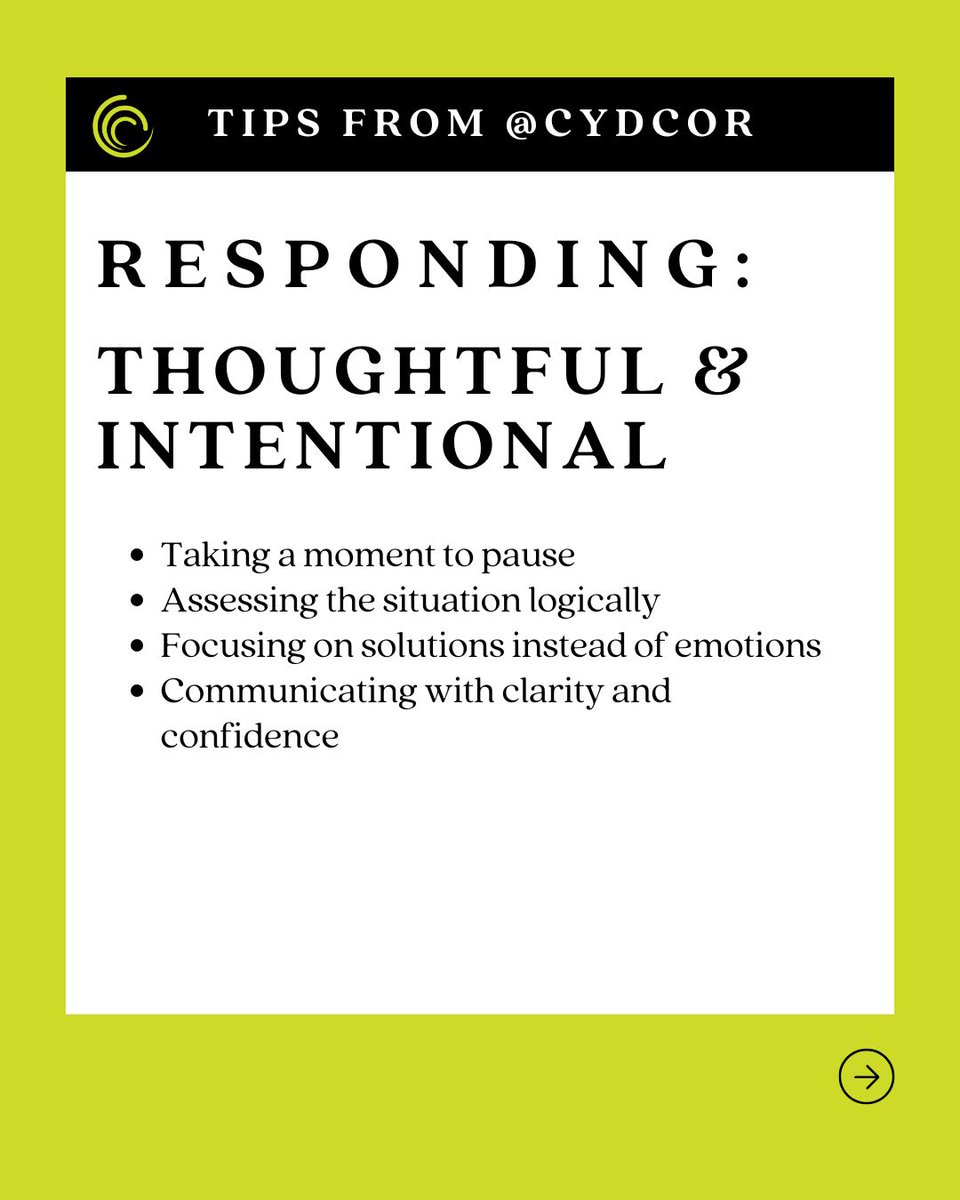 cydcor's tweet image. React or respond? Your approach in facing challenges shapes success.

React: 😡 Impulsive, regretful.
Respond: 🤔 Thoughtful, focused.

Shift your approach:
✨ Pause
✨ Check emotions
✨ Choose wisely

💬 Share your story below! ⬇️

#MindsetMatters #RespondNotReact #Cydfor