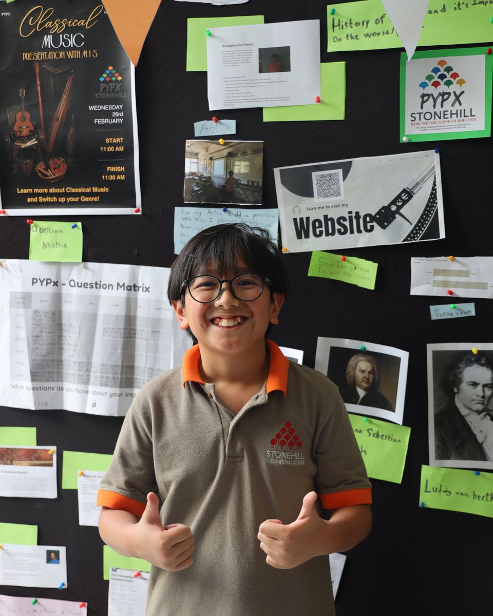 Stonehill_SIS's tweet image. Our Grade 5 learners shone bright at the PYPx 2025! They proudly showcased their learning, discoveries, and passions through creative displays and engaging presentations for parents and teachers.
#PYPExhibition2025 #StudentShowcase #IBO #LearnersInAction #SISLearns #pypx