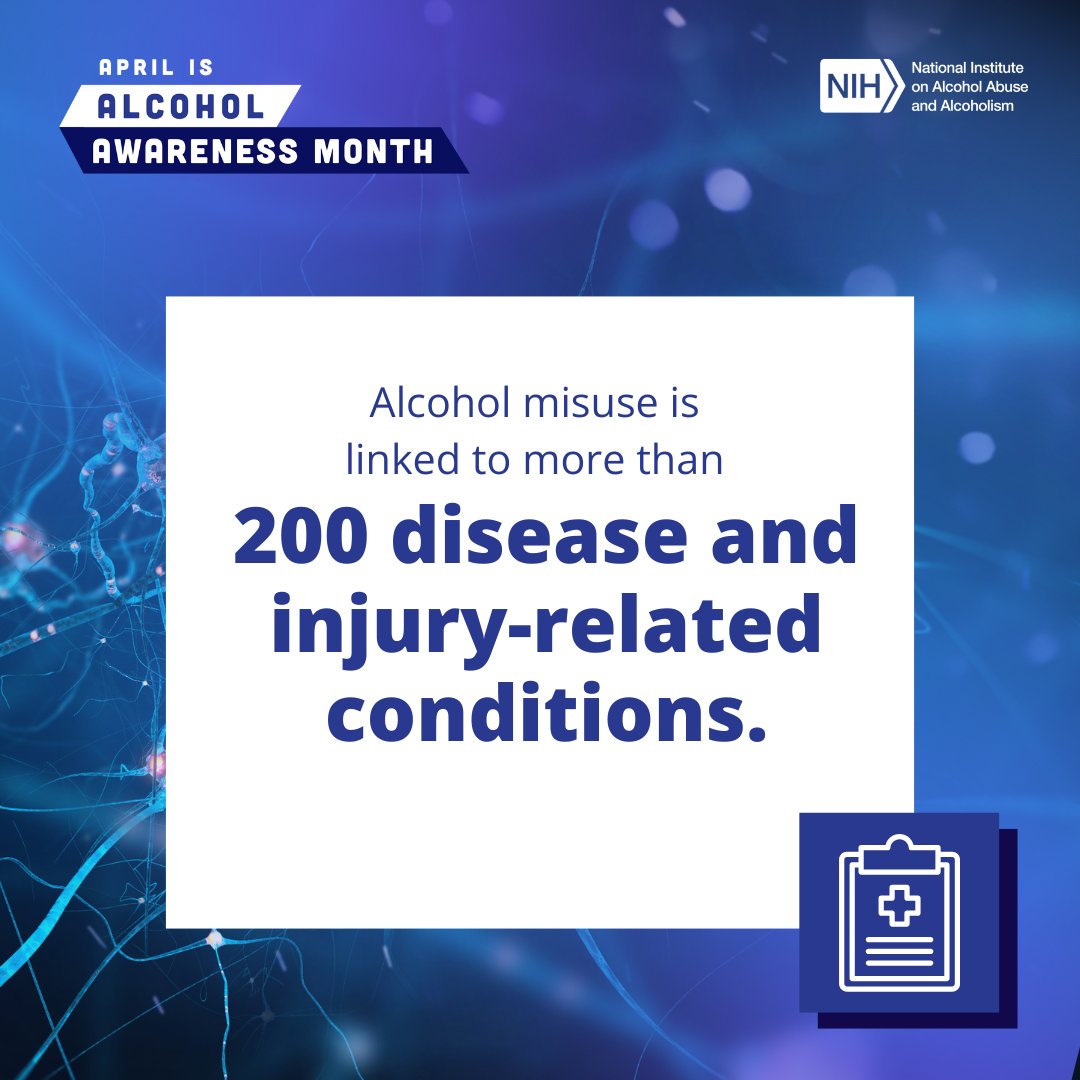 NIAAA News (@niaaanews) on Twitter photo There is a wide range of short- and long-term consequences associated with alcohol misuse, ranging from physical injuries to mental health risks. Learn up-to-date facts on alcohol consumption at: brnw.ch/21wRN8Z.
#AlcoholAwarenessMonth There is a wide range of short- and long-term consequences associated with alcohol misuse, ranging from physical injuries to mental health risks. Learn up-to-date facts on alcohol consumption at: brnw.ch/21wRN8Z.
#AlcoholAwarenessMonth