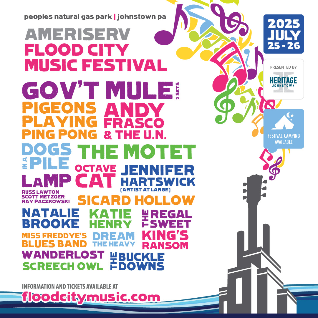 Come on out to Johnstown, PA July 25-26th for Flood City Music Festival!!