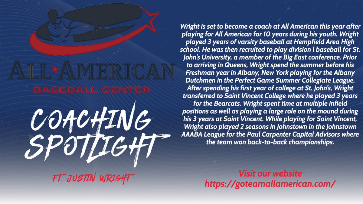 Go_Team_AA's tweet photo. Before his teams first tournament this weekend, we have a coaching bio for Justin Wright! #GoTeamAA https://t.co/4VmjzO7E5z