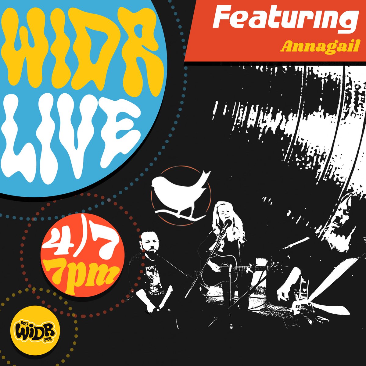 The first WIDR Live of April is approaching fast! Check out Annagail live on air this Monday at 7 pm! 📻