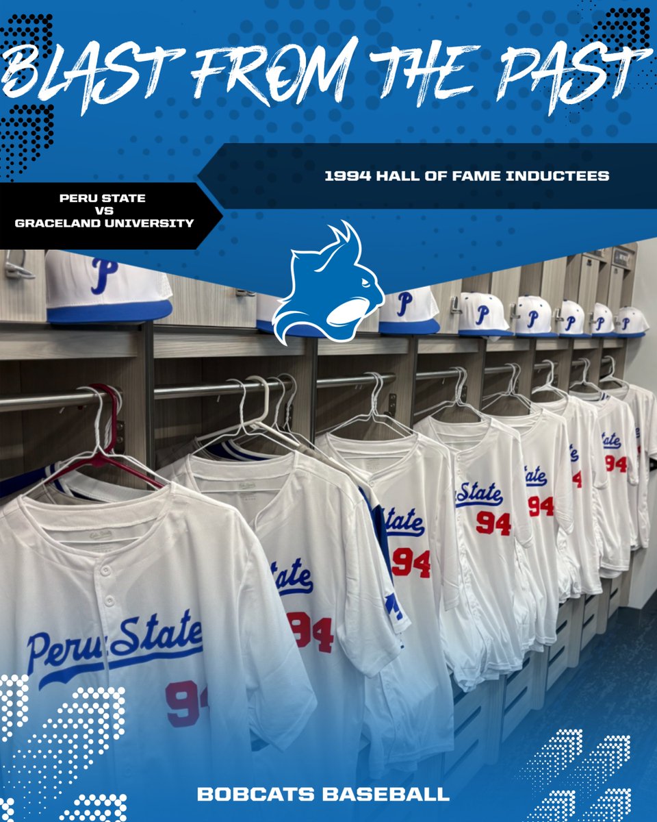 This weekends series vs Graceland University will host a special guest!  The 1994 Hall of Fame induction Team will be commemorated on field as the Bobcats are set to don throwback uniforms from the 1994 season in their honor!  #Bobcatsbaseball