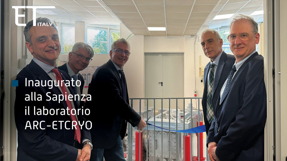 Einstein Telescope IT (@et_italia) on Twitter photo Oggi 4 aprile, presso la <a href="/SapienzaRoma/">Sapienza Università di Roma</a>, è stato inaugurato il laboratorio ARC-ETCRYO, dedicato allo sviluppo di tecnologie criogeniche per il futuro osservatorio di #ondegravitazionali #EinsteinTelescope.
Scopri di più 👉 einstein-telescope.it/2025/04/04/ein… Oggi 4 aprile, presso la <a href="/SapienzaRoma/">Sapienza Università di Roma</a>, è stato inaugurato il laboratorio ARC-ETCRYO, dedicato allo sviluppo di tecnologie criogeniche per il futuro osservatorio di #ondegravitazionali #EinsteinTelescope.
Scopri di più 👉 einstein-telescope.it/2025/04/04/ein…