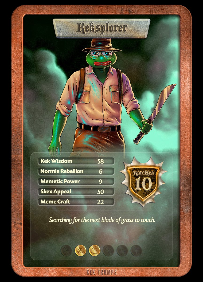 💫 Kek Trumps Giveaway💫 

How do I enter?
📸 Like, repost &amp; comment “Kek Trumps”on this post!  
👇🏻Follow: <a href="/kektrumps/">Kek Trumps</a> 

Rare Keks, Character Drop 👀 
1 x “Gold” Pepe McFly
1 x “ICE”Kekurai Kek 
1 x “Common” Keksplorer 

Winners to be announced @ 4.20 PM EST 7th April 🍾 GL 💚