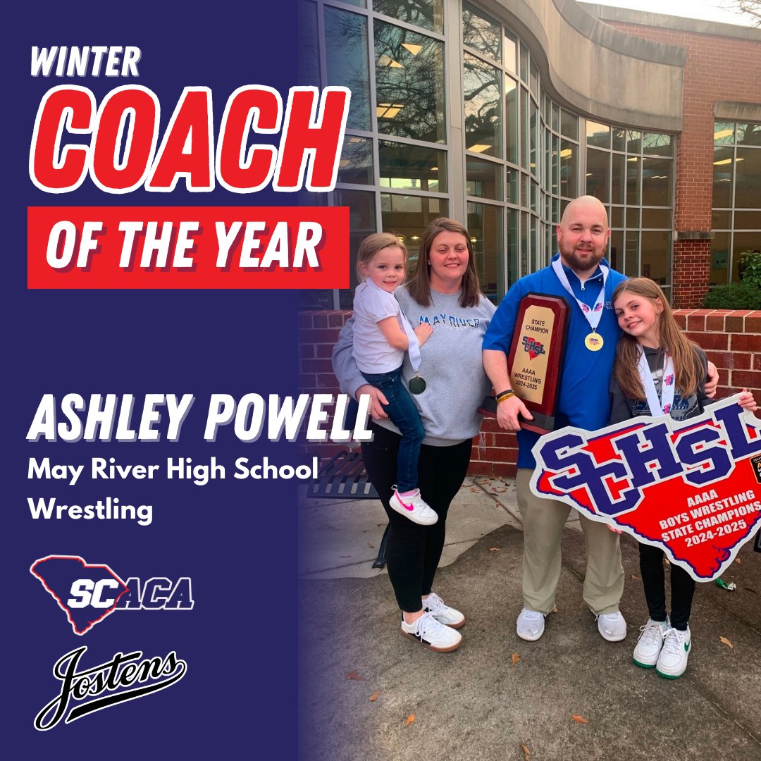 South Carolina Athletic Coaches Association (@carolinacoaches) on Twitter photo Congratulations to Ashley Powell, the wrestling coach at May River High School! 🏅 With 20 years of coaching experience, Coach Powell is a multiple-time Region Coach of the Year, and has led his teams to several regional championships!🏆🤼♂️
<a href="/Shark_Athletics/">May River HS Athletics</a> Congratulations to Ashley Powell, the wrestling coach at May River High School! 🏅 With 20 years of coaching experience, Coach Powell is a multiple-time Region Coach of the Year, and has led his teams to several regional championships!🏆🤼♂️
<a href="/Shark_Athletics/">May River HS Athletics</a>