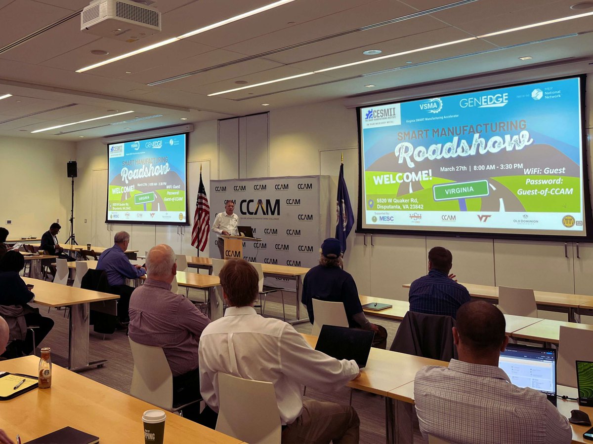 Thank you so much to everyone who helped make our Smart Manufacturing Roadshow a success! We celebrated an exciting day where VA manufacturers got to learn all about the importance of smart manufacturing technologies! To learn more about VSMA, visit: vsma.tech