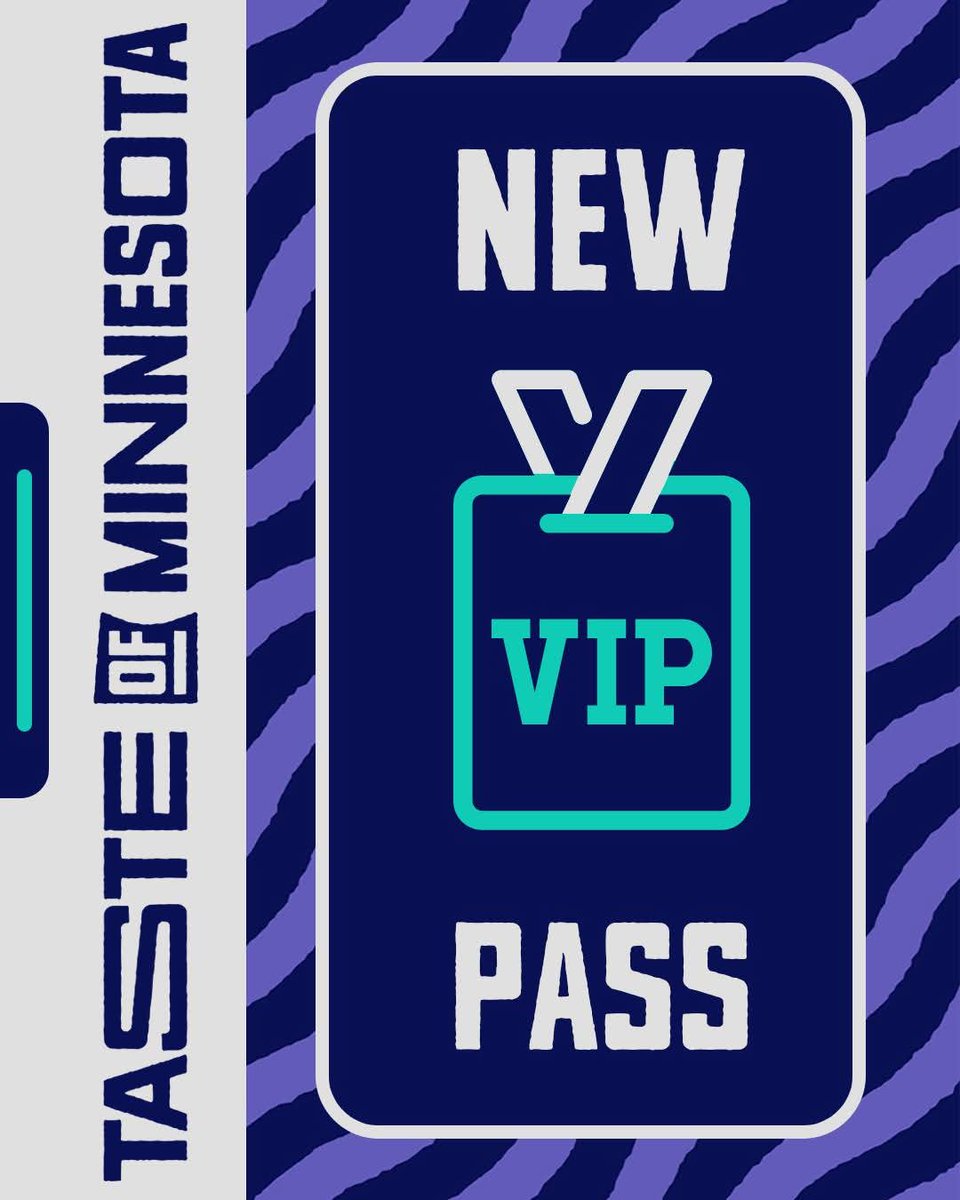 You asked for it, we answered! Say hello to our 21+ ALL NEW VIP Pass!

Sales go live Tuesday, April 8th.

🌟 VIP Passes are limited! Newsletter subscribers get exclusive presale access starting Monday. Sign up now! bit.ly/tastenewsletter

#TasteMN2025 #TasteofMinnesota