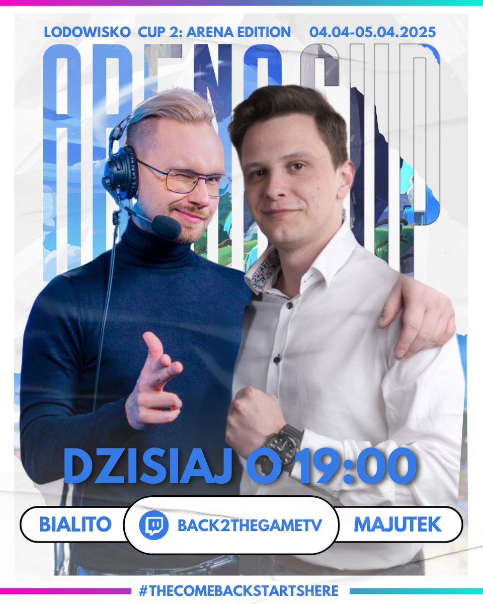 LODOWISKO CUP: ARENA EDITION JUŻ DZIŚ o 19:00 🔥⛸️

Przez cały event przeprowadzi was ta dwójka przystojnych dżentelmenów <a href="/Bialito_/">Bialito</a> oraz <a href="/Majutek_lol/">Rafał 'Majutek' Szczepanek</a> 🎙️

Luźna atmosferka, arenki... czego chcieć więcej w ten piękny piąteczek? 

Mamy nadzieję, że się widzimy ze wszystkimi na