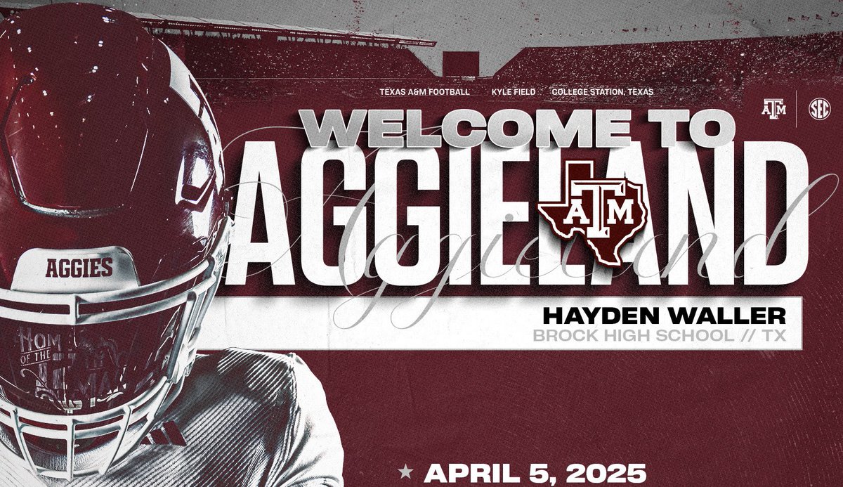 Hayden Waller (@haywall2027) on Twitter photo Canโt wait to get to College Station tomorrow to checkout <a href="/AggieFootball/">Texas A&M Football</a> and meet <a href="/CoachBateman/">Jay Bateman</a>
Thank you for the invite <a href="/Thamannjr/">Coach Mann M.Ed.</a>
<a href="/AggiesRecruitEx/">Aggies Recruiting</a> <a href="/Jason_Howell/">Jason Howell</a> <a href="/BDPRecruiting/">Bryan Payton</a> <a href="/RecruitBrockFB/">RecruitBrockFB</a> <a href="/Recruit_DFW/">RecruitDFW</a> <a href="/ScoutNickP/">Coach Nick Pennisi</a> <a href="/Youngbullz22/">#YoungBullz Training & Recruitment</a> <a href="/TFloss32/">Todd Glawson</a> <a href="/GPowersScout/">Greg Powers ๐๏ธ</a>
#GigEm ๐ ๐๐ Canโt wait to get to College Station tomorrow to checkout <a href="/AggieFootball/">Texas A&M Football</a> and meet <a href="/CoachBateman/">Jay Bateman</a>
Thank you for the invite <a href="/Thamannjr/">Coach Mann M.Ed.</a>
<a href="/AggiesRecruitEx/">Aggies Recruiting</a> <a href="/Jason_Howell/">Jason Howell</a> <a href="/BDPRecruiting/">Bryan Payton</a> <a href="/RecruitBrockFB/">RecruitBrockFB</a> <a href="/Recruit_DFW/">RecruitDFW</a> <a href="/ScoutNickP/">Coach Nick Pennisi</a> <a href="/Youngbullz22/">#YoungBullz Training & Recruitment</a> <a href="/TFloss32/">Todd Glawson</a> <a href="/GPowersScout/">Greg Powers ๐๏ธ</a>
#GigEm ๐ ๐๐