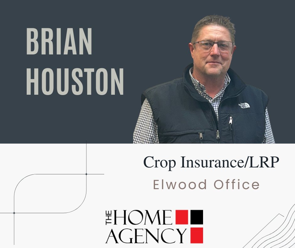 We'd like to introduce you to our newest agent, Brian Houston! Brian will be located here at the Elwood office and will be primarily focusing on Crop Insurance and LRP. Stop in and say hi sometime!