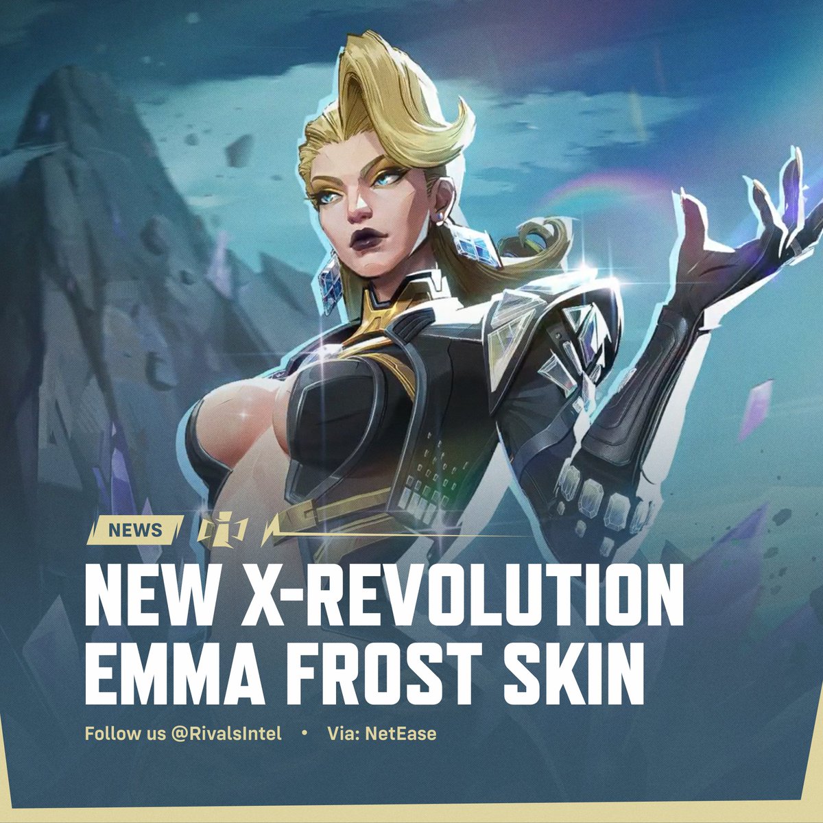 RivalsIntel's tweet image. New #MarvelRivals Skin: 'X-Revolution' Emma Frost 👠
🗓️Releasing: April 11 (UTC)