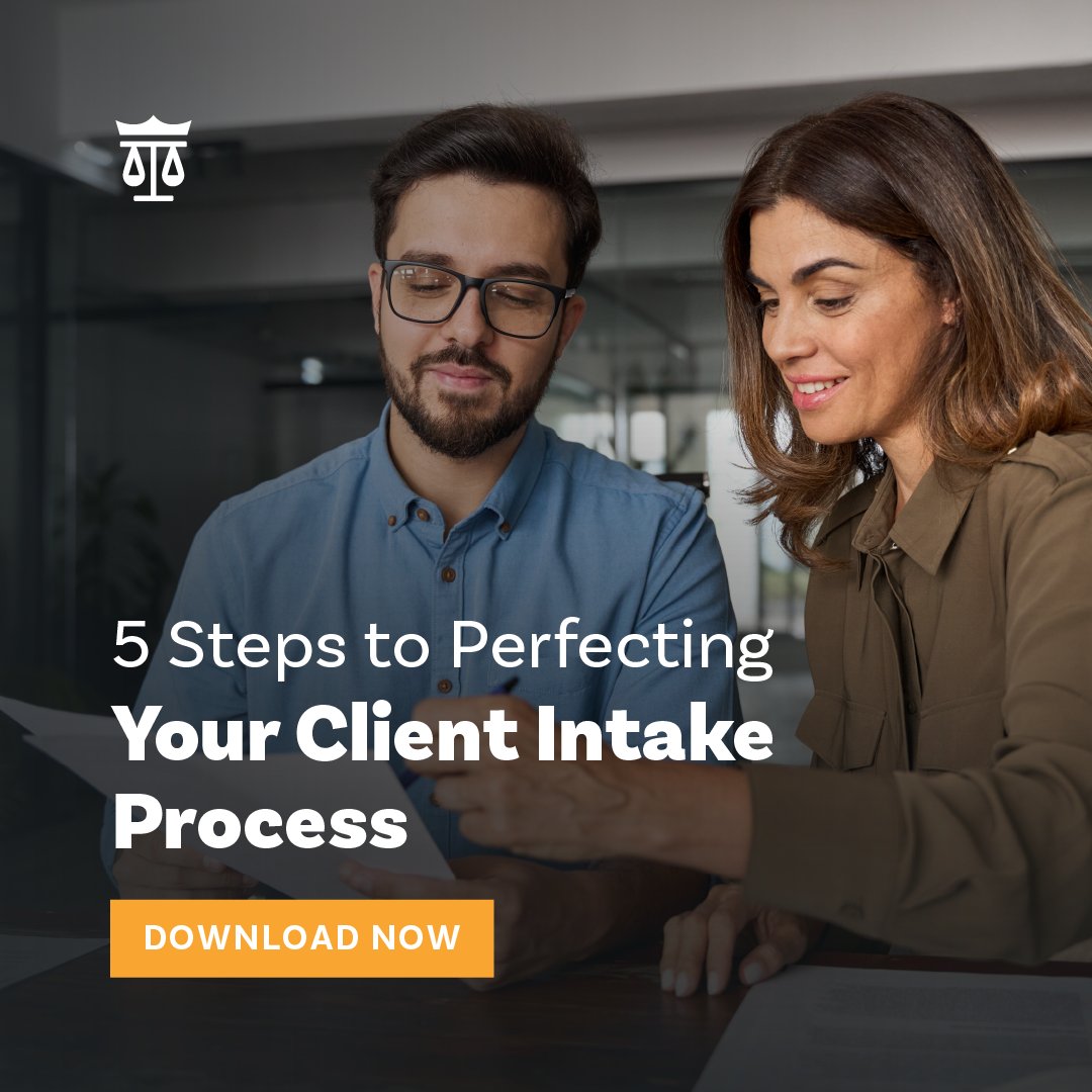 lawruler's tweet image. Your intake process is a dangerous place to lose leads – so close to signing a new client, but a clunky process hurts your #lawfirm. Stop losing leads at this pivotal moment and learn 5 steps to perfect your #clientintake process in our guide. Get now: ☑️hubs.ly/Q03d_--p0