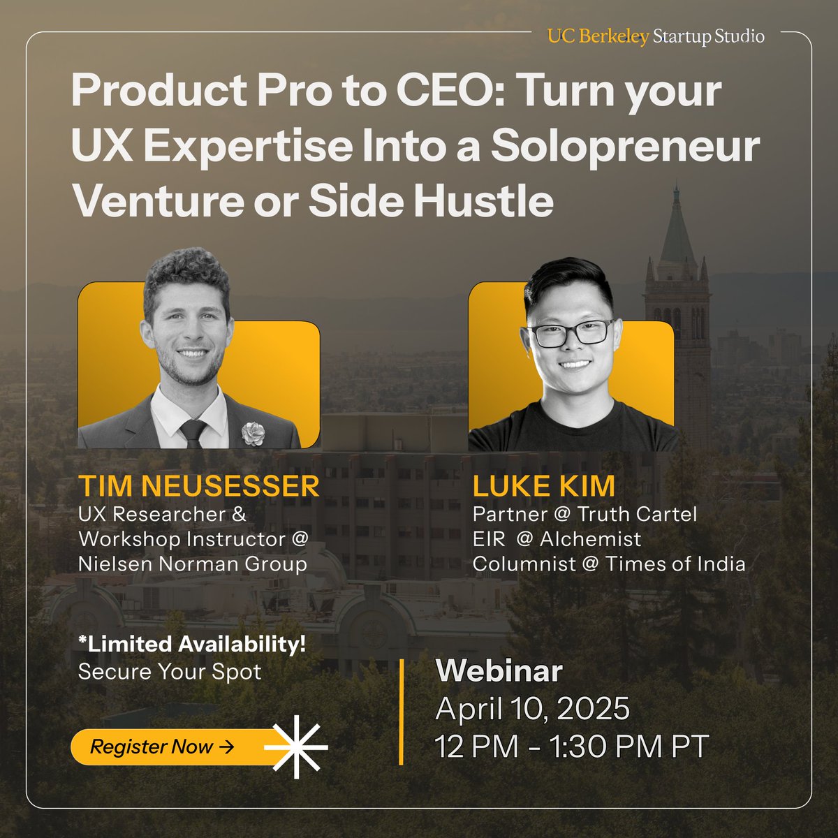 Bet on yourself!

Launching is easier than ever. Your edge? Novel ideas + stellar CX. Learn how user research uncovers profitable niches → builds cash cows.

🔥 Live webinar: UX Pro → CEO (Next Thurs 4/10)!
RSVP now: hubs.li/Q03fTj1H0

#Solopreneur #buildyourbrand