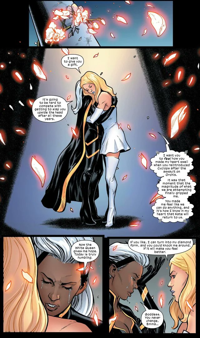 GarladorJones's tweet image. While everyone is jumping on the Emma Frost train due to Marvel Rivals, now’s a good time to remind people she’s more than a pretty face. She’s a complex X-Men character with a complicated past full of mistakes, healing, strength, and empathy. 

… But, yes, she’s very hot too.
